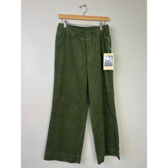 NWT Birds of Paradis by Trovata Women's Elastic Waist Straight Leona Pant Palm - Picture 2 of 7